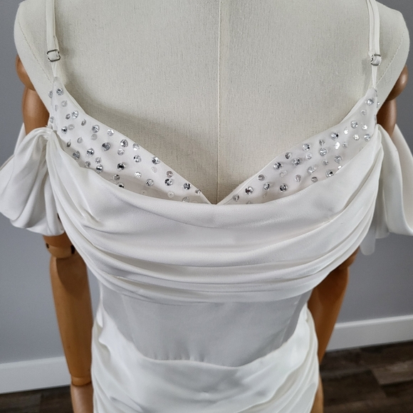 Mori Lee 21821 Ivory Bridesmaid Bridal Wedding Dress - Picture 3 of 16